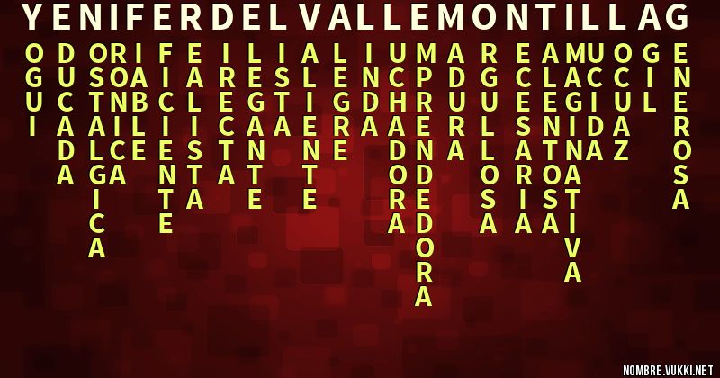 Acróstico yenifer del valle montilla g