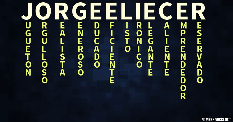 Acróstico jorge eliecer