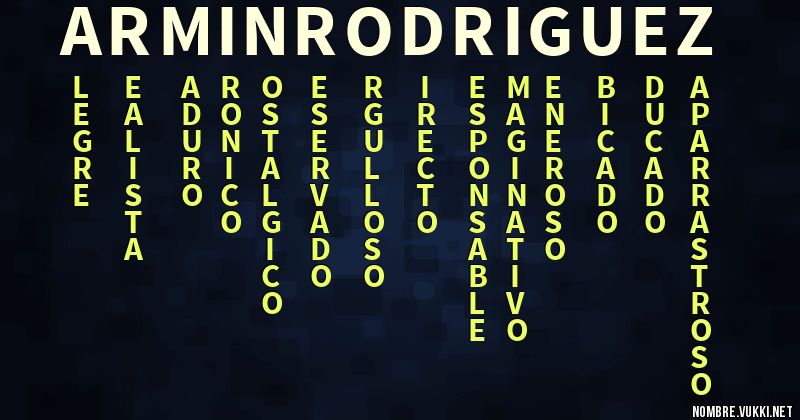 Acróstico armin rodriguez
