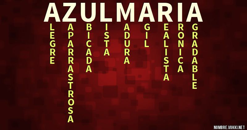 Acróstico azulmaría