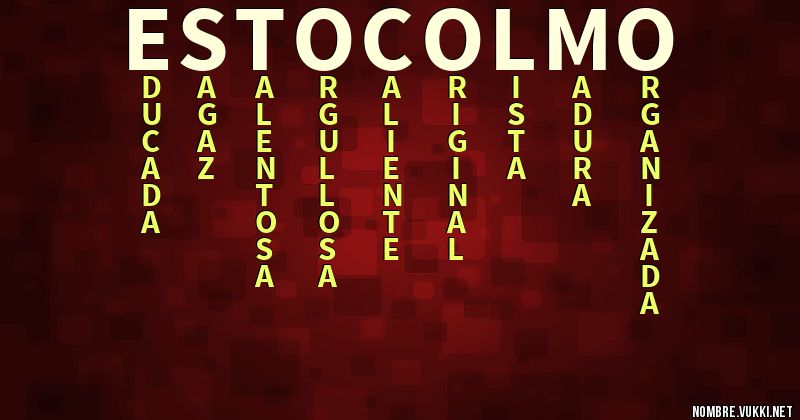 Acróstico estocolmo
