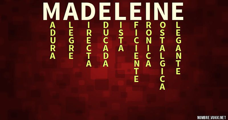 Acróstico madeleine