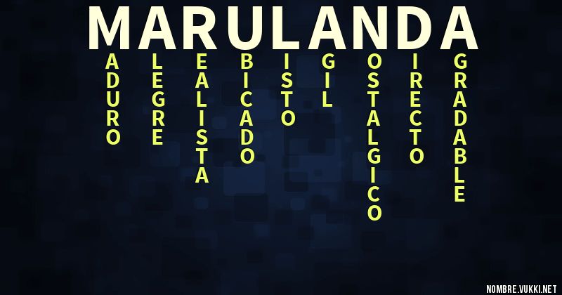 Acróstico marulanda