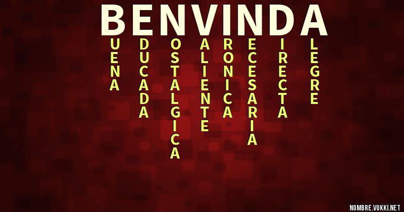 Acróstico benvinda