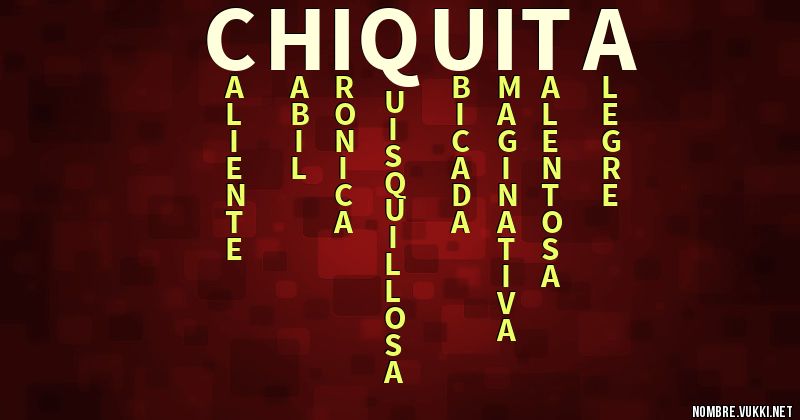 Acróstico chiquita