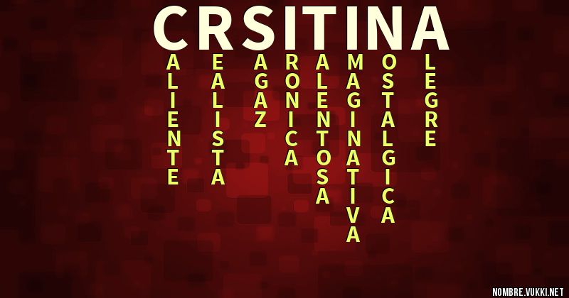 Acróstico crsitina