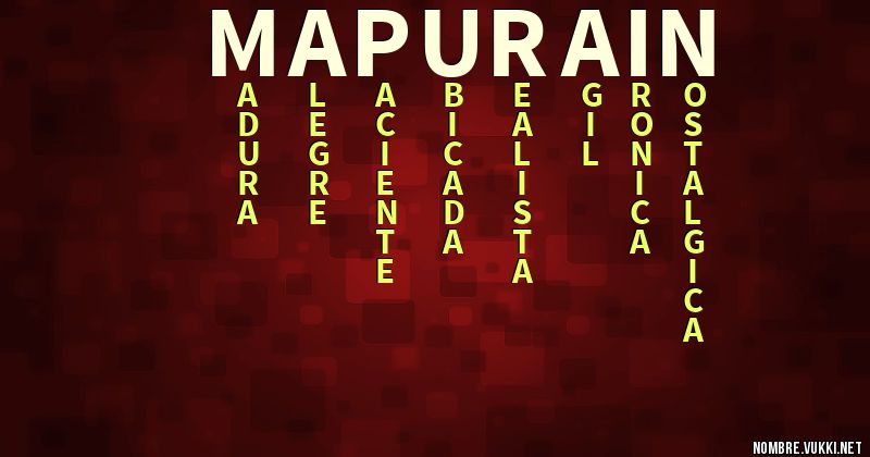 Acróstico mapurain