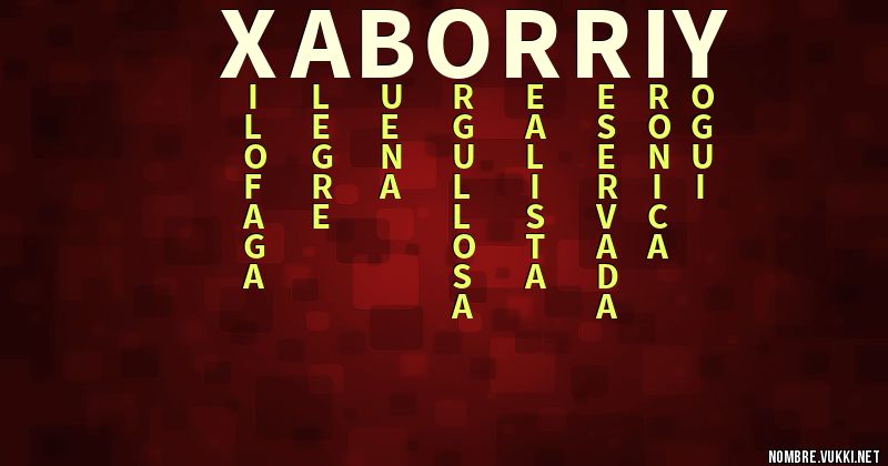 Acróstico xaborriy