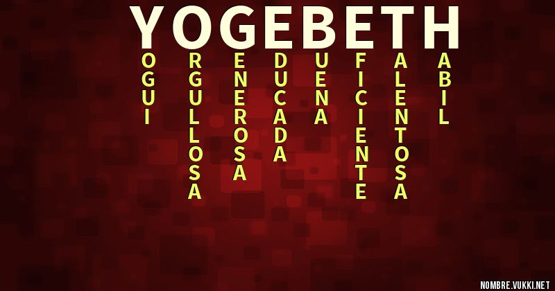 Acróstico yogebeth