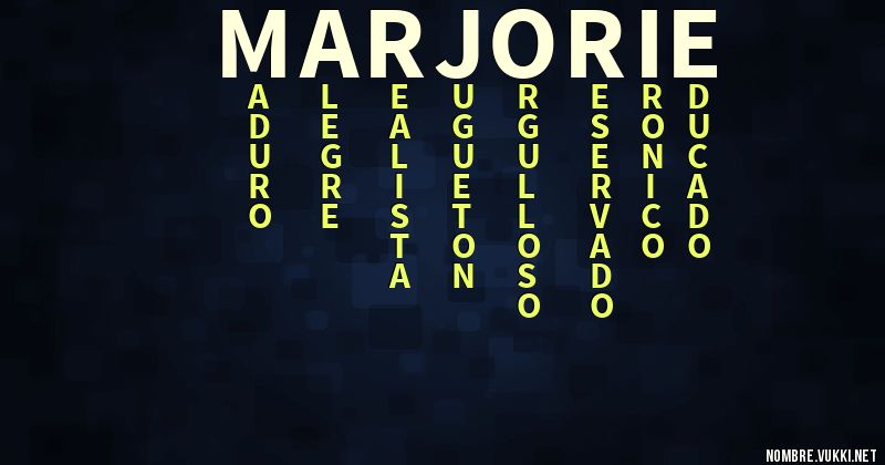 Acróstico marjorie