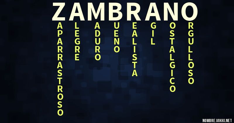 Acróstico zambrano