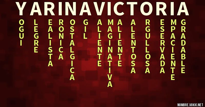 Acróstico yarina victoria