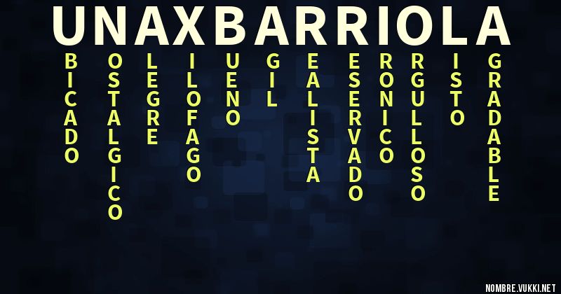 Acróstico unax barriola
