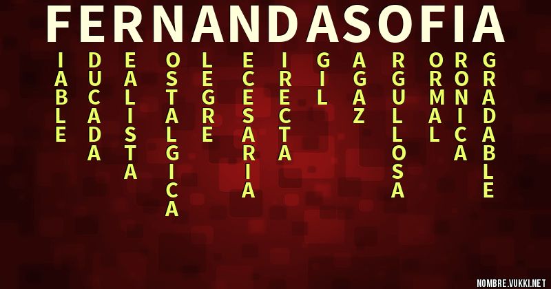 Acróstico fernanda sofía