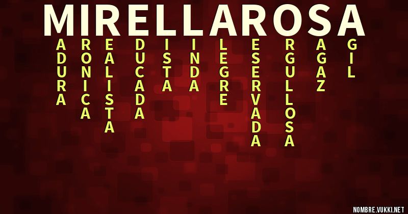 Acróstico mirella rosa