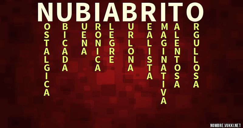 Acróstico nubia brito