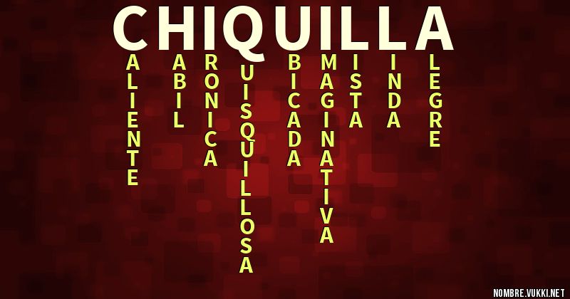 Acróstico chiquilla