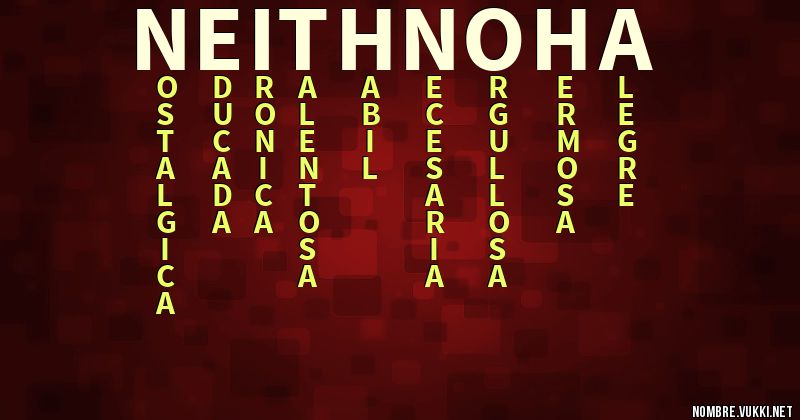 Acróstico neith noha
