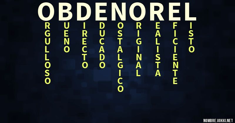 Acróstico obden orel