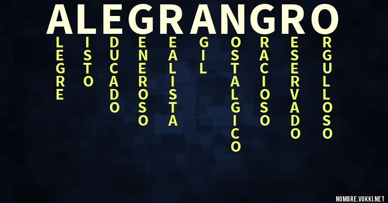 Acróstico alegrangro
