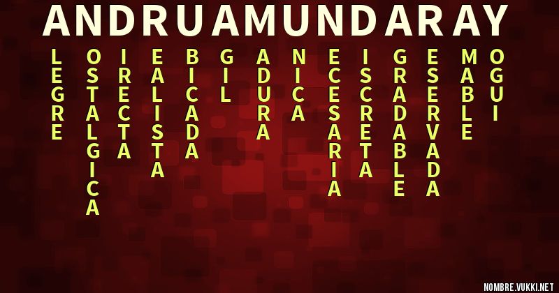 Acróstico andru amundaray