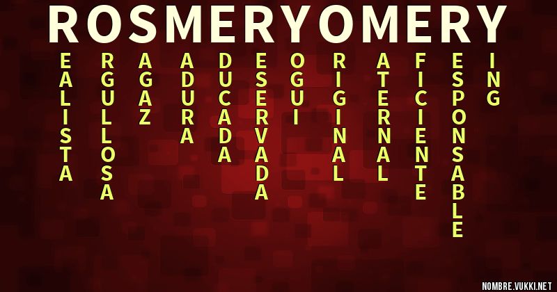 Acróstico rosmery o mery