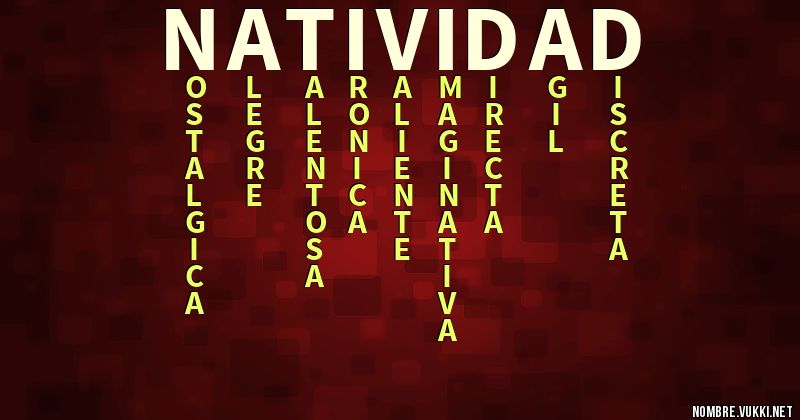 Acróstico natividad