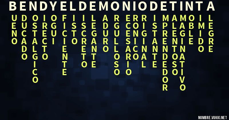 Acróstico bendy el demonio de tinta