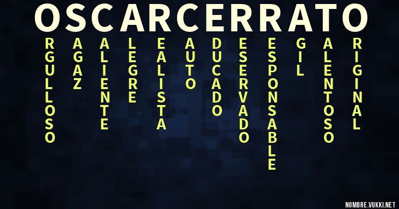 Acróstico oscar cerrato