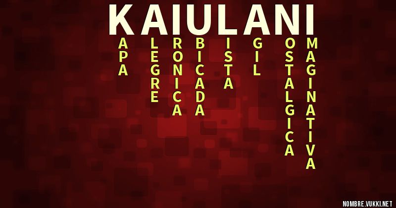 Acróstico kaiulani