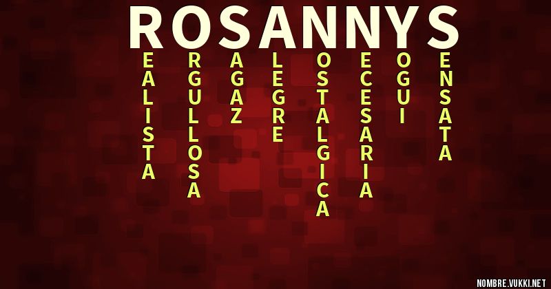 Acróstico rosannys