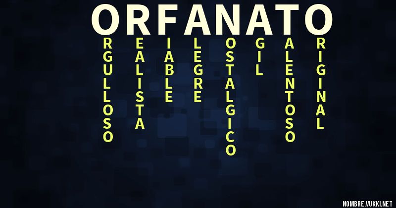 Acróstico orfanato