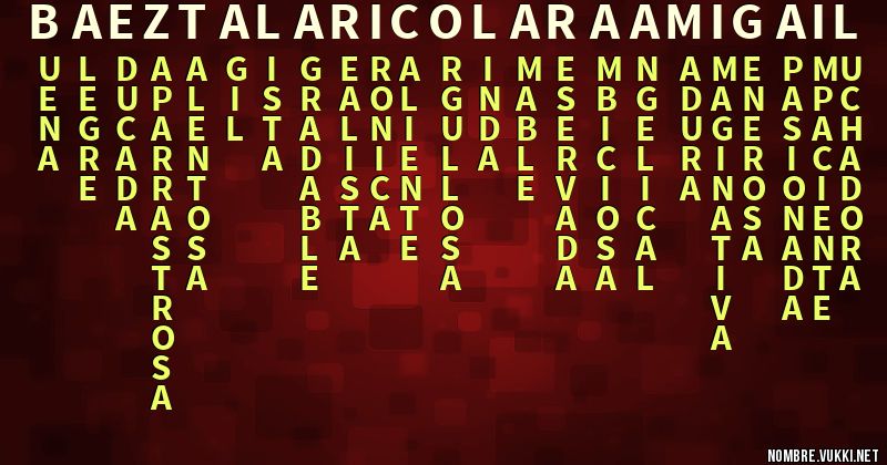 Acróstico baez talarico lara amigail