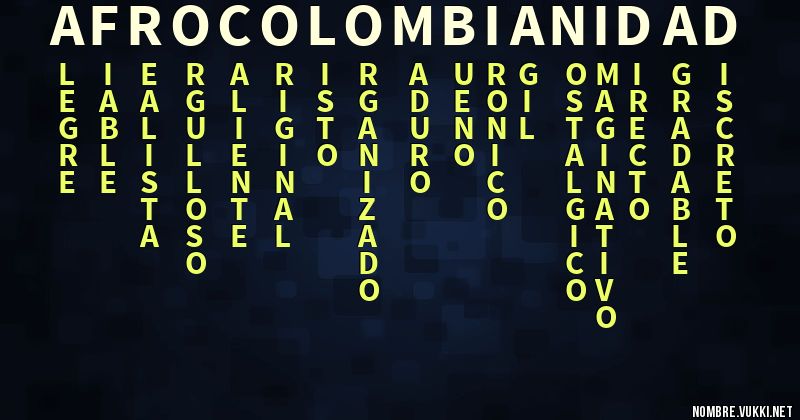 Acróstico afrocolombianidad