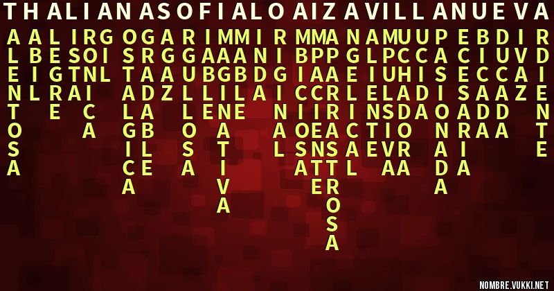 Acróstico thaliana sofia loaiza villanueva