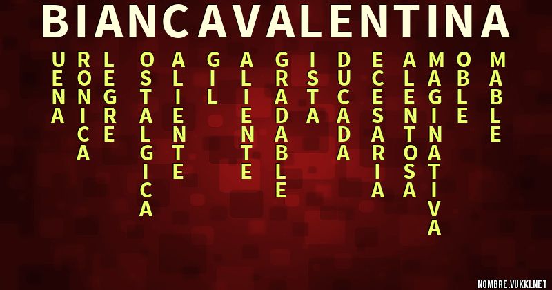Acróstico bianca valentina