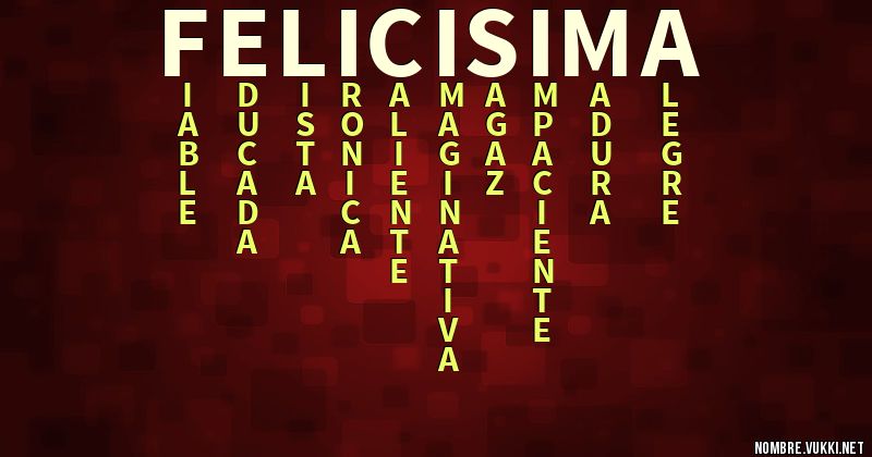 Acróstico felicisima