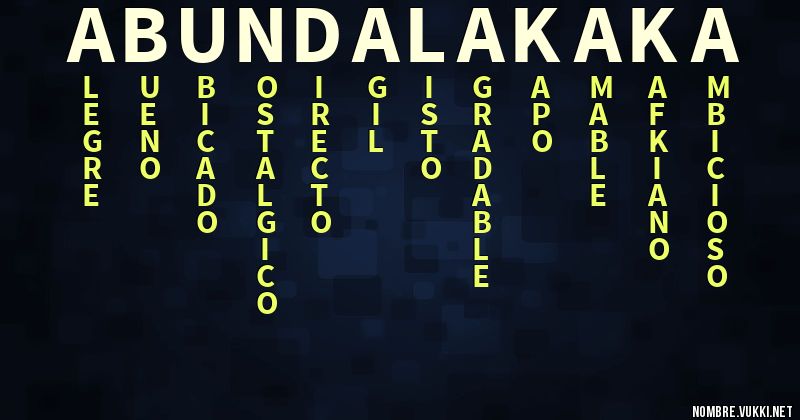 Acróstico abundalakaka