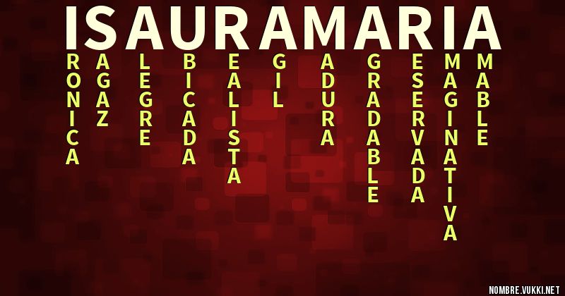 Acróstico isaura maria