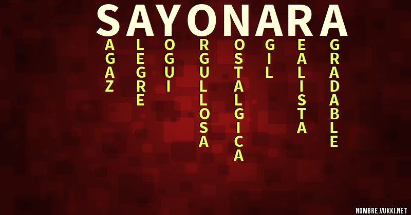 Acróstico sayonara