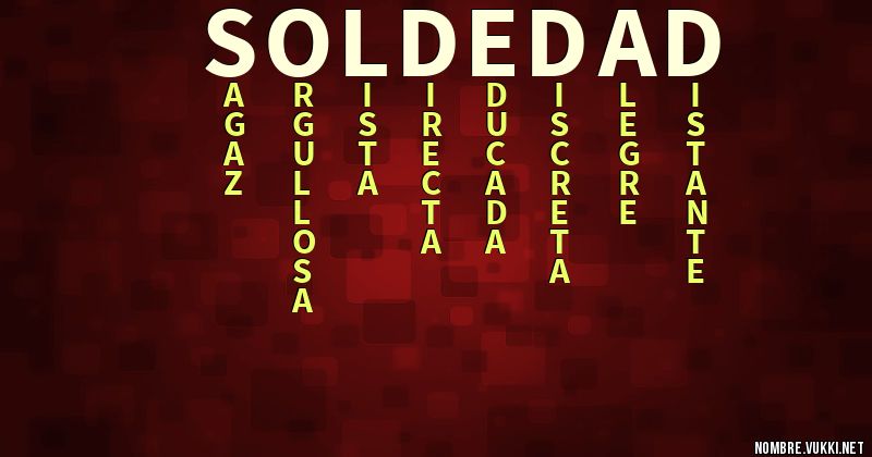 Acróstico soldedad
