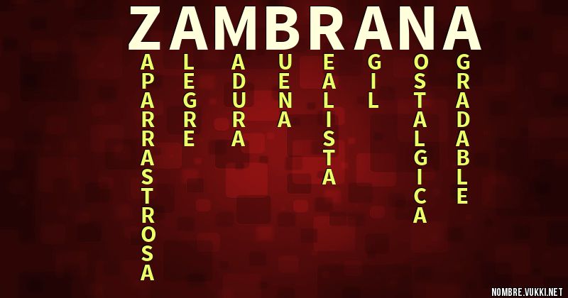 Acróstico zambrana