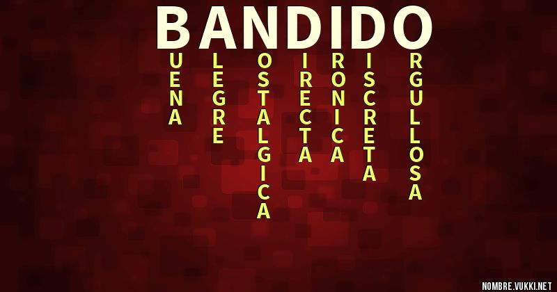 Acróstico bandido