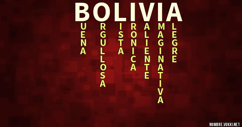 Acróstico bolivia