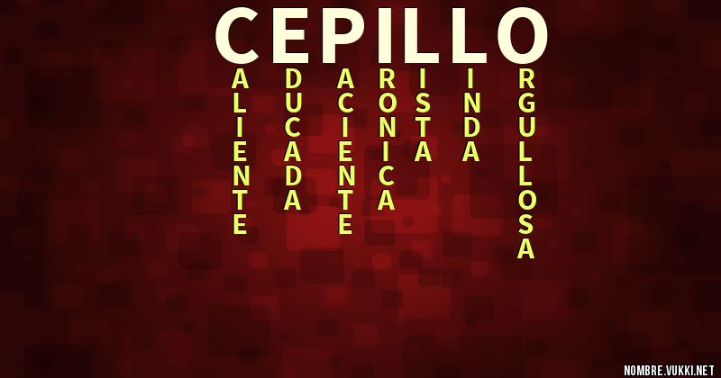 Acróstico cepillo