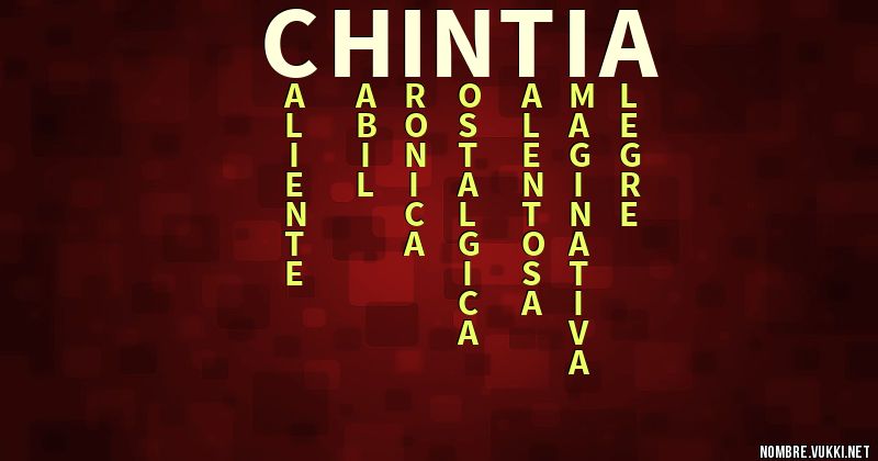 Acróstico chintia