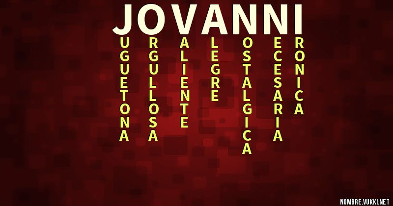 Acróstico jovanni
