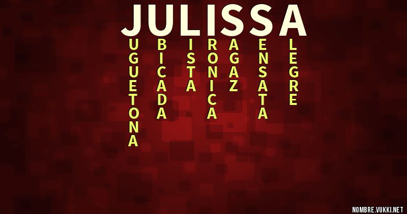 Acróstico julissa