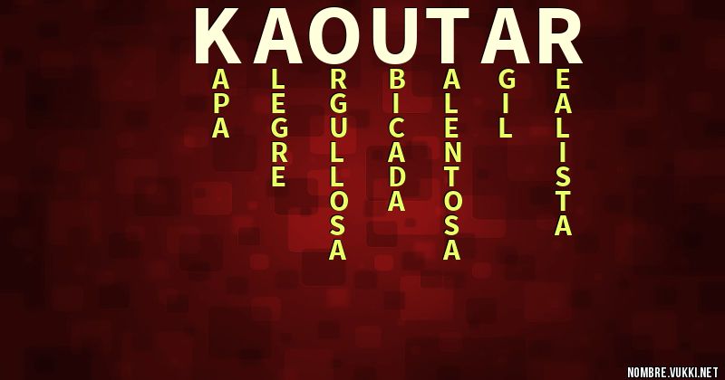 Acróstico kaoutar