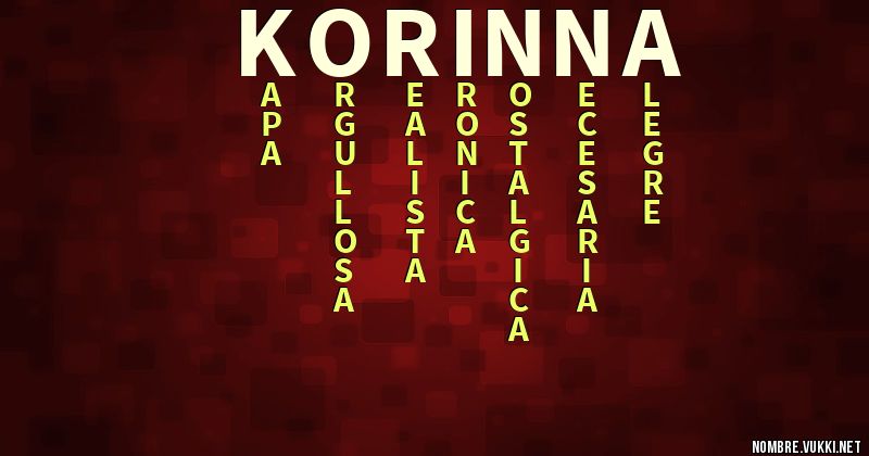 Acróstico korinna